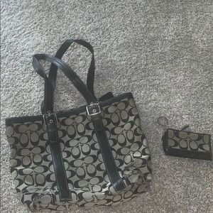 Coach purse with matching coin purse